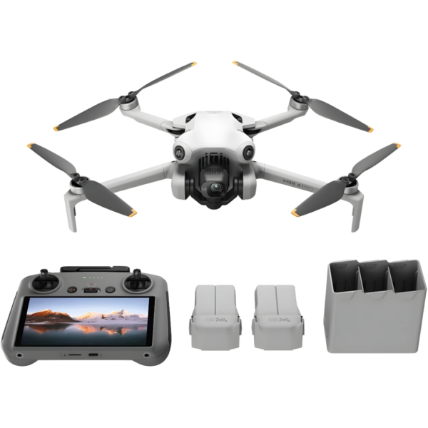 Mini 4 Pro Fly More Combo with DJI RC 2 (Screen Remote Control), Foldable Mini Drone with 4K